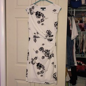 🌟BNWOT- Ralph Lauren Black and White flower dress